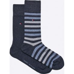 Tommy Hilfiger - Skarpety (2-pack). Niebieskie skarpetki męskie TOMMY HILFIGER, bez wzorów, z elastanu. W wyprzedaży za 47,90 zł.