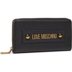 Duży Portfel Damski LOVE MOSCHINO - JC5604PP1ALD0000 Nero. Czarne portfele damskie Love Moschino, bez wzorów, ze skóry ekologicznej. Za 419,00 zł.