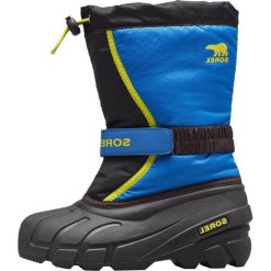 Sorel śniegowce chłopięce YOUTH FLURRY 2 niebieski. Niebieskie buty chłopięce sportowe Sorel, z materiału, bez zapięcia. Za 309,00 zł.