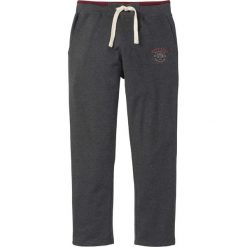 Spodnie sportowe bonprix antracytowy melanż. Szare spodnie męskie bonprix, s, w paski, sportowe. Za 69,99 zł.