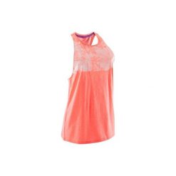 Koszulka bez rękawów do tańca. Różowe t-shirty damskie marki DOMYOS. Za 59,99 zł.