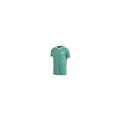 MĘSKA KOSZULKA ADIDAS 3-STRIPES TEE (L). Żółte koszulki męskie Adidas, m, bez wzorów, klasyczne, bez kołnierzyka, bez rękawów. Za 109,00 zł.