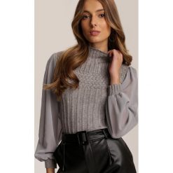 Szara Bluzka Heltila. Szare bluzki damskie Renee, s, bez wzorów, bez kołnierzyka, bez rękawów. Za 119,99 zł.