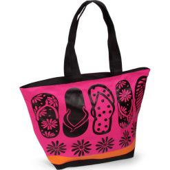 Torba plażowa Acapulco Tongues. Czerwone torby damskie plażowe marki Astratex. Za 47,99 zł.