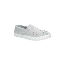 Trampki i tenisówki damskie: Tenisówki Mckey Szare trampki slip on z krysztakami DTN189/17GR