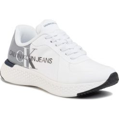 Sneakersy CALVIN KLEIN JEANS - Amadea B4R0867 White/Navy. Białe półbuty damskie Calvin Klein Jeans, z jeansu. Za 599,00 zł.