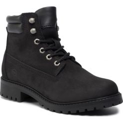 Trapery TAMARIS - 1-25242-23 Black Uni 007. Czarne trapery damskie Tamaris, ze skóry ekologicznej, bez obcasa, bez zapięcia. W wyprzedaży za 279,00 zł.