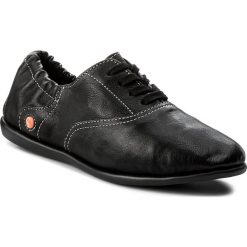 Półbuty SOFTINOS - Versof P900362000 Black. Czarne półbuty damskie skórzane marki Softinos, na płaskiej podeszwie. W wyprzedaży za 239,00 zł.