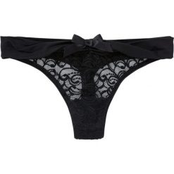 Stringi bonprix czarny. Czarne stringi damskie bonprix, w koronkowe wzory, z koronki. Za 29,99 zł.