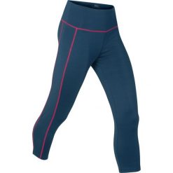 Legginsy sportowe shaping, dł. 3/4, Level 2 bonprix ciemnoniebieski. Niebieskie legginsy sportowe damskie bonprix, w paski. Za 84,99 zł.