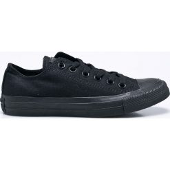 Converse - Tenisówki. Czarne trampki i tenisówki damskie Converse, bez wzorów, z materiału, na sznurówki. W wyprzedaży za 219,90 zł.