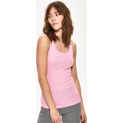 Gładki top - Różowy. Różowe topy damskie Sinsay, xl, bez wzorów, bez kołnierzyka. Za 14,99 zł.