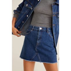 Mango - Spódnica jeansowa Musthave. Zielone spódniczki damskie Mango, na co dzień, s, bez wzorów, z bawełny, mini, proste. Za 119,90 zł.