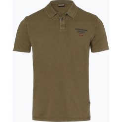Napapijri - Męska koszulka polo, zielony. Zielone koszulki męskie Napapijri, m, z nadrukiem, z bawełny, polo, bez rękawów. Za 179,95 zł.