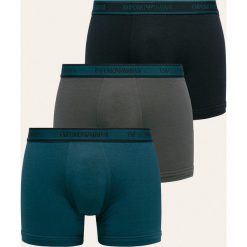Emporio Armani - Bokserki (3 pack). Czarne bokserki męskie Emporio Armani, bez wzorów, z elastanu. W wyprzedaży za 129,90 zł.