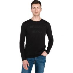 Trussardi Jeans Koszulka Czarny. Czarne podkoszulki męskie Trussardi Jeans, l, z haftami, z bawełny, bez kołnierzyka, z długim rękawem, długie. Za 223,95 zł.