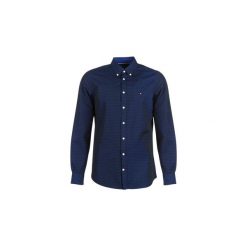 Koszule z długim rękawem Tommy Hilfiger DOT JACQUARD SHIRT. Niebieskie koszule męskie TOMMY HILFIGER, s, bez wzorów, bez kołnierzyka, z długim rękawem. Za 311,20 zł.
