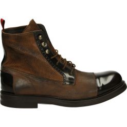 Botki męskie - 357132 TDM-CU. Brązowe botki męskie Venezia, ze skóry. Za 349,00 zł.