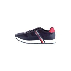 Buty Tommy Hilfiger FM02283. Niebieskie trampki męskie TOMMY HILFIGER, bez wzorów, bez zapięcia. Za 398,22 zł.