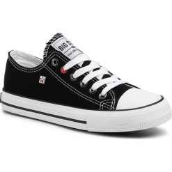 Trampki BIG STAR - T274023 906 Black. Czarne półbuty damskie BIG STAR, bez wzorów, z gumy, bez zapięcia. Za 99,00 zł.