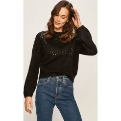 Tally Weijl - Sweter. Czarne swetry damskie TALLY WEIJL, s, z aplikacjami, z elastanu, bez rękawów, bez kaptura. W wyprzedaży za 69,90 zł.