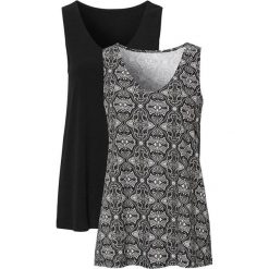 Cellbes Bluzka bez rękawów z dekoltem w serek 2 Pack Czarny wzór paisley female czarny 42/44. Czarne bluzki damskie Cellbes, bez wzorów, z materiału, z dekoltem w serek. W wyprzedaży za 74,00 zł.