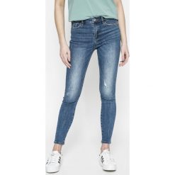 Miss Sixty - Jeansy LEONORE. Niebieskie jeansy damskie skinny marki Miss Sixty, z aplikacjami, z elastanu. W wyprzedaży za 239,90 zł.