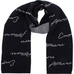 Szal EMPORIO ARMANI - 2267300 404574 8A527 11336 Blu Eclisse/Bianco. Niebieskie szaliki damskie Emporio Armani, z materiału. Za 319,00 zł.