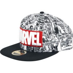 Marvel Classic Logo Czapka Snapback wielokolorowy. Szare czapki z daszkiem damskie marki Marvel, z nadrukiem, z tworzywa sztucznego. Za 99,90 zł.