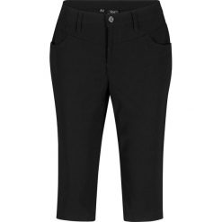 Bermudy z bengaliny bonprix czarny. Czarne spodnie damskie bonprix. Za 99,99 zł.