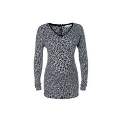Esprit Bluzka z długim rękawem dla kobiet w ciąży black aop - czarny. Czarne bluzki damskie marki Esprit, z elastanu, z długim rękawem. Za 155,00 zł.
