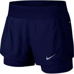 Spodenki Nike Eclipse 2-in-1 Shorts W Niebieskie. Niebieskie spodenki sportowe damskie marki Nike, bez wzorów, biznesowe, do biegania. Za 179,99 zł.