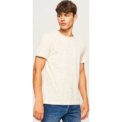 T-shirty męskie: T-shirt z melanżowej dzianiny - Beżowy