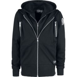 Bluzy męskie: Vixxsin Ivan Hood Bluza z kapturem rozpinana czarny