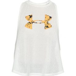 Under Armour Mesh Around Podkoszulek Biały. Białe podkoszulki damskie Under Armour, l, z nadrukiem, z bawełny, bez kołnierzyka. Za 171,95 zł.