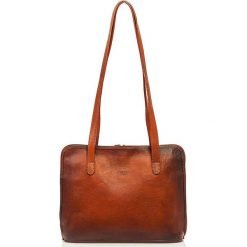 Torebki klasyczne damskie: Skórzana torebka w kolorze brązowym – 34 x 27 x 10 cm