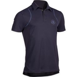Koszulka jeździecka polo 500 mesh męska. Niebieskie koszulki męskie FOUGANZA, m, bez wzorów, z elastanu, bez rękawów. Za 79,99 zł.