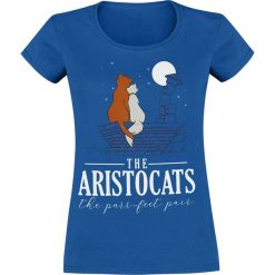 Aristocats Purrfect Pair Koszulka damska niebieski. Niebieskie koszulki damskie marki Aristocats, m, z nadrukiem, z okrągłym kołnierzem, bez rękawów. Za 74,90 zł.