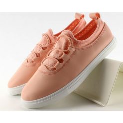 Trampki mięciutkie z gumkami 8-10 Pink. Różowe trampki i tenisówki damskie obuwie damskie, bez wzorów, z gumy, na sznurówki. Za 47,35 zł.