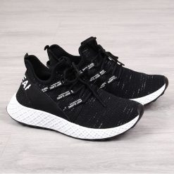 Buty sportowe męskie czarne McKey - czarny. Czarne buty sportowe męskie Mckey, bez zapięcia. Za 89,99 zł.