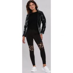 Czarne Legginsy Lagarto. Czarne legginsy sportowe damskie Renee, s, z aplikacjami, na fitness i siłownię. Za 49,99 zł.