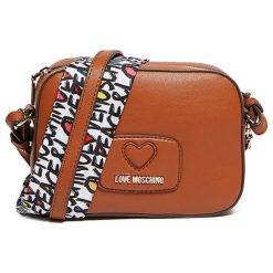 Torebka w kolorze brązowym - (S)20 x (W)14 x (G)7 cm. Pomarańczowe torebki klasyczne damskie Love Moschino, w paski, z poliesteru, na ramię, bez dodatków. W wyprzedaży za 419,95 zł.