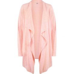 Sweter bez zapięcia z bawełny z recyclingu, zrównoważony produkt bonprix dymny różowy - biały melanż. Białe swetry damskie bonprix, bez wzorów, z bawełny, bez rękawów, bez kaptura. Za 74,99 zł.