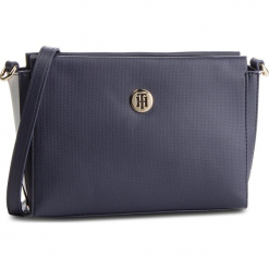 Torebka TOMMY HILFIGER - Effortless Saffiano Xover AW0AW06306 901. Niebieskie torebki klasyczne damskie TOMMY HILFIGER, bez wzorów, ze skóry ekologicznej, bez dodatków. Za 449,00 zł.