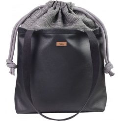 Torebka worek "DUOBAG" z eko-skóry, kolor czarno-popielaty. Szare torebki worki damskie me&BAGS, bez wzorów, ze skóry, duże, bez dodatków. Za 199,00 zł.