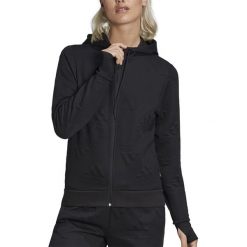 ADIDAS AEROREADY JACQUARD FULL-ZIP LOGO HOODIE > GC7039. Bluzy damskie Adidas, l, w paski, z elastanu, bez rękawów, z kapturem. Za 269,99 zł.