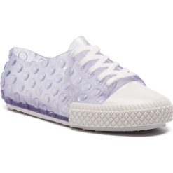 Półbuty MELISSA - Polibolha Sneaker Ad 32435 Clear/White 50667. Fioletowe półbuty damskie Melissa, na co dzień, bez wzorów, z tworzywa sztucznego, bez obcasa, na płaskiej podeszwie, bez zapięcia. W wyprzedaży za 229,00 zł.