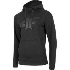 Bluza męska BLM301 - głęboka czerń. Czarne bluzy męskie 4f, m, bez wzorów, z dzianiny, z kapturem, bez rękawów, z kapturem. Za 119,99 zł.