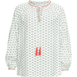 Tunika z troczkiem bonprix kremowo-zielony. Brązowe tuniki damskie bonprix, bez wzorów, bez kołnierzyka, bez rękawów. Za 54,99 zł.
