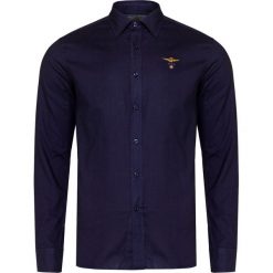 Koszula AERONAUTICA MILITARE. Brązowe koszule męskie Aeronautica Militare, bez wzorów, z bawełny, bez kołnierzyka, bez rękawów. Za 500,00 zł.